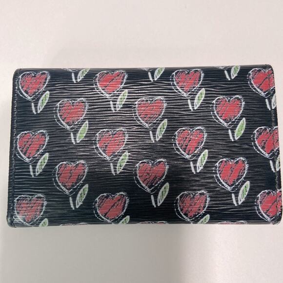 Authentic Prada Vitello Move Leather Heart Pattern Six Ring Tri-Fold Key Holder - Picture 3 of 10